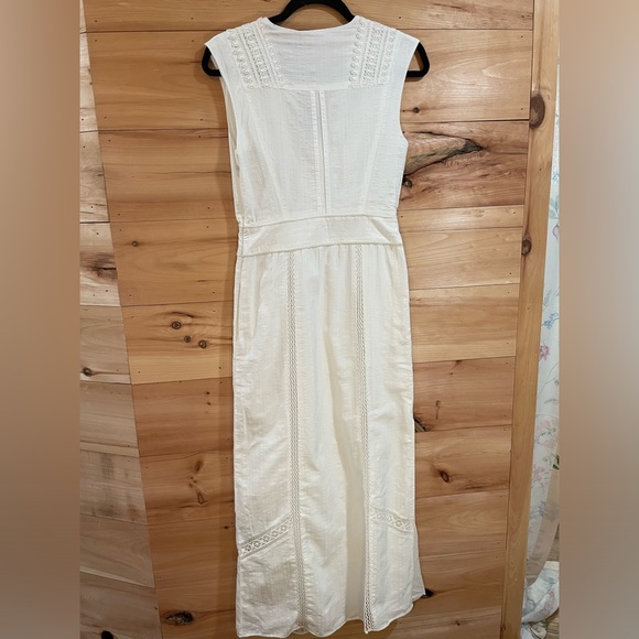 NWT The Kooples White Cotton Maxi Dress Size 0 (US Size XS/2). - Picture 13 of 15